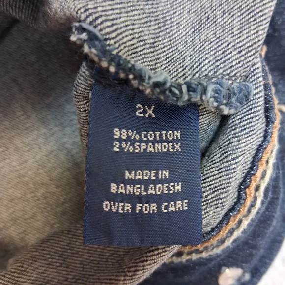 Amethyst Jeans Dark Blue Denim Jacket Size 2X - Picture 3 of 16